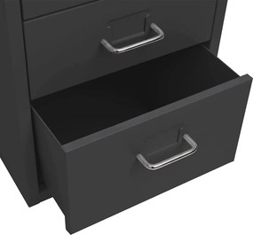 vidaXL Αρχειοθήκη Φορητή Ανθρακί 28 x 41 x 69 εκ. Μεταλλική