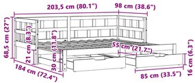 ΚΑΝΑΠΕΣ ΚΡΕΒΑΤΙ ΣΥΡΟΜΕΝΟΣ ΧΩΡΙΣ ΣΤΡΩΜΑ 90X200 ΕΚ. &amp; ΣΥΡΤΑΡΙΑ 3302208