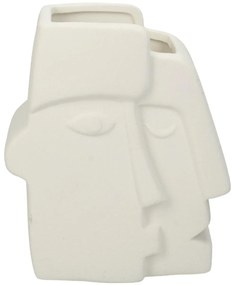 05153878 Βάζο ArteLibre Πρόσωπο Λευκό Κεραμικό 13.5x8.5x15.3cm