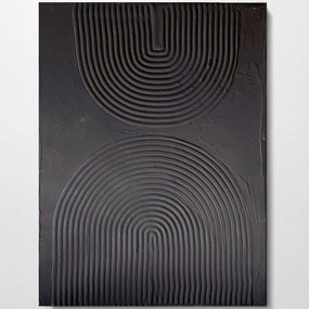 Πίνακας Καμβάς 112RGN1101 50x70cm Black Wallity Κάθετοι Wood, Canvas