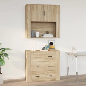 vidaXL Ντουλάπι Τοίχου Sonoma Δρυς 80x33x80 εκ. Επεξεργασμένο Ξύλο