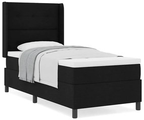 vidaXL Κρεβάτι με ελατήρια με στρώμα Μαύρο 100 x 200 cm ύφασμα