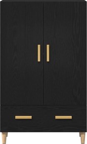 vidaXL Highboard Μαύρη Οξυά 70 x 31 x 115 εκ Επεξεργασμένο ξύλο