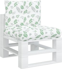 vidaXL Μαξιλάρια Παλέτας 2 τεμ. Σχέδιο Φύλλων από Ύφασμα Oxford