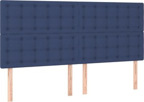 vidaXL Κρεβάτι Boxspring με Στρώμα &amp; LED Μπλε 180x200 εκ. Υφασμάτινο
