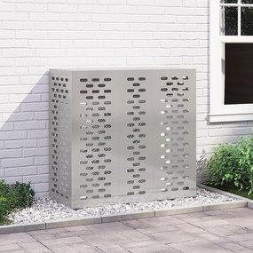 vidaXL Κάλυμμα Κλιματιστικού  110x50x105 εκ Ανοξείδωτο Ατσάλι