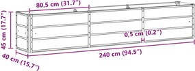 vidaXL Γλάστρα Πράσινο 240 x 40 x 45 cm Ατσάλι
