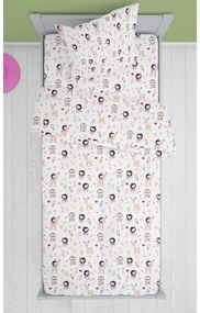 Παπλωματοθήκη Μονή (160x240) Dimcol Lily &amp; Deer 179 White-Pink