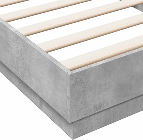 vidaXL Κρεβάτι δαπέδου Γκρι Σκυροδέματος 80 x 200 cm