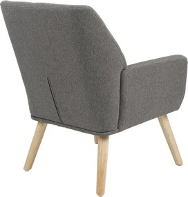 Πολυθρόνα Likable ύφασμα γκρι-φυσικό 67x89x86εκ 67x89x86 εκ.