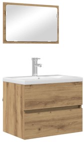 vidaXL Σετ Επίπλων Μπάνιου 2 Τεμαχίων Artisan Oak Επεξεργασμένο Ξύλο