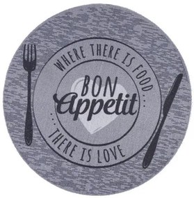 Πατάκι κουζίνας Cook &amp; Wash Φ67 Bon Appetit Love 455 Γκρι-Sdim