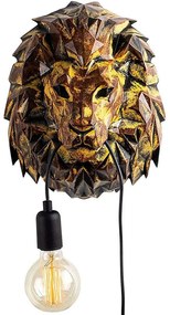 Φωτιστικό Τοίχου - Απλίκα Lion Head 897TNL1102 29x21x35cm 1xE27 40W Multi Opviq