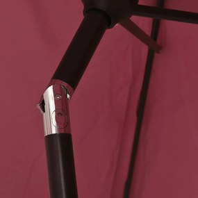 vidaXL Ομπρέλα Μπορντό 200 x 224 εκ. Αλουμινίου