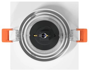 vidaXL Κρυφά σποτ 12 τμχ Τετράγωνα GU10 Λευκά 91x91 χιλ.