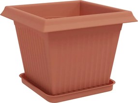 vidaXL Γλάστρες φυτών 6 pcs Κεραμιδί 33 x 33 x 26 εκ Πλαστικό