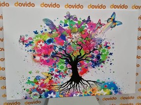 Εικόνα λουλούδι δέντρο γεμάτο χρώματα - 120x80