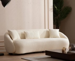 Τριθέσιος Καναπές Κρέμα LEDA BOMOL 94x230x75