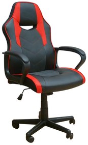 BS6210 ΚΟΚΚΙΝΟ/ΜΑΥΡΟ PU ΠΟΛΥΘΡΟΝΑ GAMING