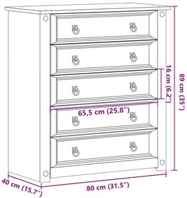 ΣΥΡΤΑΡΙΕΡΑ CORONA 80 X 40 X 89 ΕΚ. ΑΠΟ ΜΑΣΙΦ ΞΥΛΟ ΠΕΥΚΟΥ 4005673