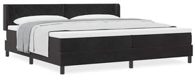 vidaXL Κρεβάτι με Ελατήρια και Στρώμα Μαύρο 100x200 εκ. Βελούδο Μαύρο