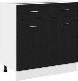 vidaXL Κρεμαστό ντουλάπι Μαύρη Οξυά 80 x 31 x 81,5 εκ.