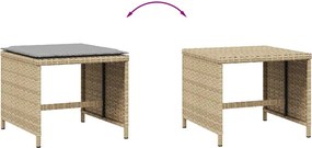 vidaXL Garden Stool με μαξιλάρι 4 τεμ. Μικτό μπεζ