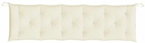 vidaXL Μαξιλάρι Πάγκου Κήπου Κρεμ 180x50x7 εκ. Ύφασμα Oxford