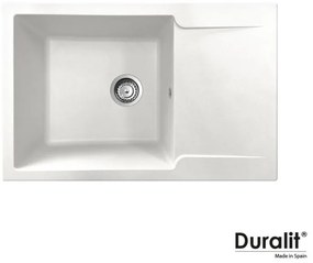 Duralit KΝ105 Νεροχύτης Ένθετος Αντιστρεφόμενος 79x50εκ White