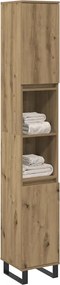 vidaXL Ντουλάπι μπάνιου Δρυς τεχνίτης 30x30x100 cm Κατασκευασμένο ξύλο