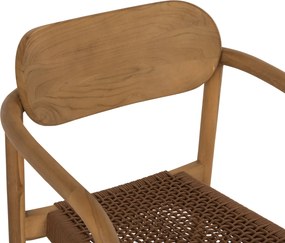 ΠΟΛΥΘΡΟΝΑ OSLO HM9636.01 ΞΥΛΟ TEAK ΦΥΣΙΚΟ &amp; ΣΧΟΙΝΙ--B’ΔΙΑΛΟΓΗΣ 55x54x80Y εκ.