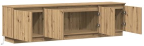 vidaXL ντουλάπι τηλεόρασης  με LED Artisan Oak 180x38x49 εκ. Επεξεργασμένο ξύλο