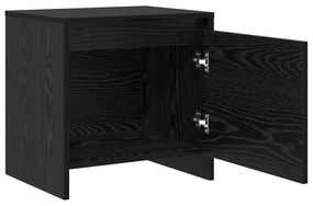 vidaXL Κομοδίνο Μαύρη δρυς 45 x 34 x 44.5 εκ Επεξεργασμένο ξύλο