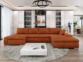 Γωνιακός καναπές Caro-Κεραμιδί