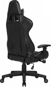 Καρέκλα gaming τροχήλατη Nextdeco μαύρη Υ124x52x47,5εκ