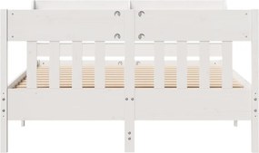 vidaXL Σκελετός Κρεβ. Χωρίς Στρώμα Λευκό 140x200 εκ Μασίφ Πεύκο
