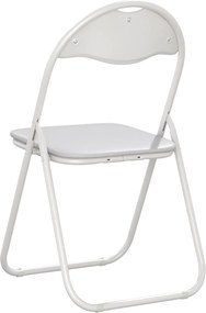 vidaXL Πτυσσόμενη Καρέκλα 2 pcs Λευκό και Γκρι 48 x 43,5 x 81 εκ.
