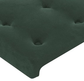 vidaXL Κεφαλάρι με Πτερύγια Σκούρο Πράσινο 147x16x78/88 εκ. Βελούδινο