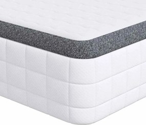 vidaXL Στρώμα Μέτρια μαλακό 90 x 190 cm Λευκό και Γκρι