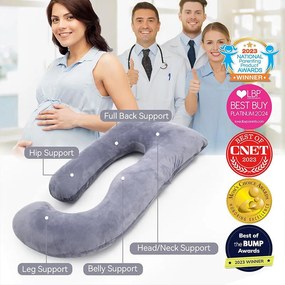 Momcozy Μαξιλάρι Εγκυμοσύνης &amp; Θηλασμού Γκρι