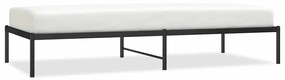 vidaXL Μεταλλικό πλαίσιο κρεβατιού Μαύρο 90x200 cm