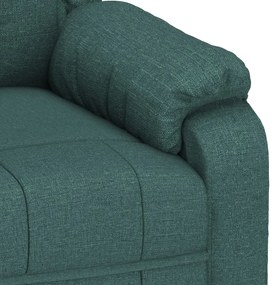 vidaXL Πολυθρόνα Ανακλινόμενη Σκούρο Πράσινο Υφασμάτινη