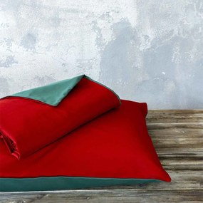 Παπλωματοθήκη Μονή (Σετ 160x240) 2 Όψεων Nima Bed Linen Abalone AW2022 Κόκκινο,Πράσινο
