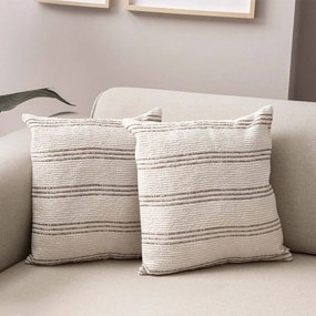 Μαξιλαροθήκη Διακοσμητική (Σετ 2Τμχ) 881PCR1397 Beige Aberto Design 43X43 Πολυέστερ