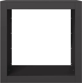vidaXL Ράφι Καυσόξυλων Μαύρο 60x40x60 εκ. Ατσάλινο