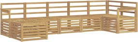 vidaXL Σειρά Καναπέ Εξωτερικού 7 pcs Λευκό