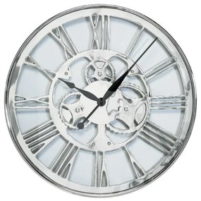 Ρολόι τοίχου Gear 60x60x60εκ - Ασημί