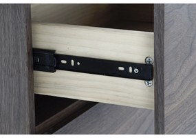 Σκευοθήκη DKD Home Decor   Καφέ Διαφανές Κρυστάλλινο Kαρυδιά Ξύλο MDF 160 x 45 x 80 cm