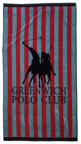 Πετσέτα Θαλάσσης 3777 Red-Petrol Greenwich Polo Club Θαλάσσης 90x180cm 100% Βαμβάκι
