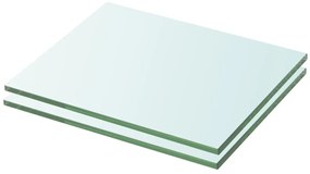 vidaXL Ράφια Πάνελ 2 τεμ. Διάφανα 20 x 20 εκ. Γυάλινα